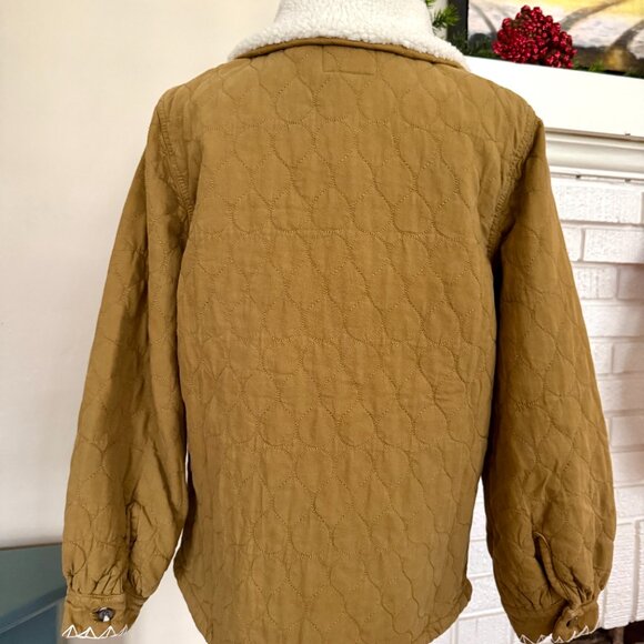 Seventy + Mochi Frida Sherpa Collar Quilted Jacket - Size Small NWT - Picture 6 of 15